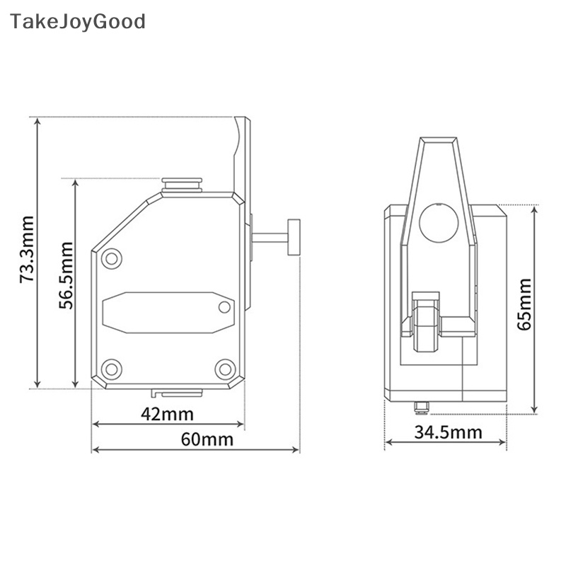 Takejoygood 1pc Suku Cadang Aksesoris printer 3D BMG Reducer extruder double gear feeding QWP