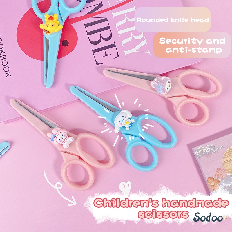 

Gunting Kartun Kreatif Gunting Keselamatan Kepala Bulat Pemotong Kertas Alat Tulis Buatan Tangan Siswa - SO