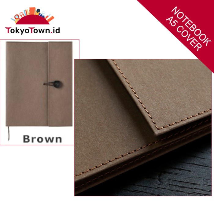 

✨BISA COD✨ -KING JIM +KRAFT Notebook Cover # Kokuyo, Midori, Leuchtturm - Brown, Size B5