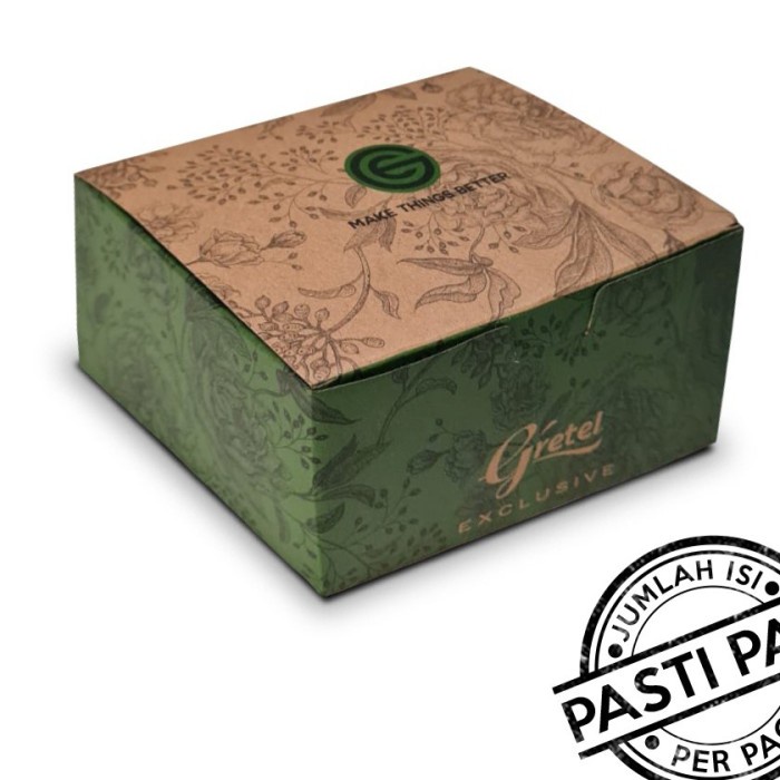 

isi 50 uk 12x12 12x14 12x16 dus kue dus snack gretel exclusive praktis - 12