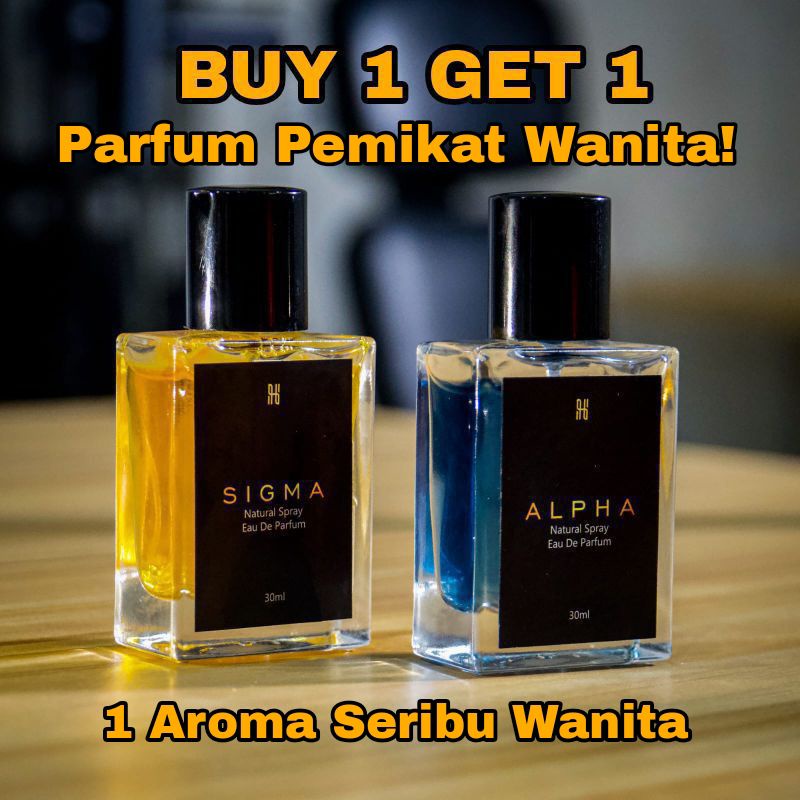 BUY 1 GET 1 PARFUM SIGMA HVM -PARFUM ALPHA HVM | PERFUME PRIA 1 AROMA SERIBU WANITA | EAU DE PERFUME