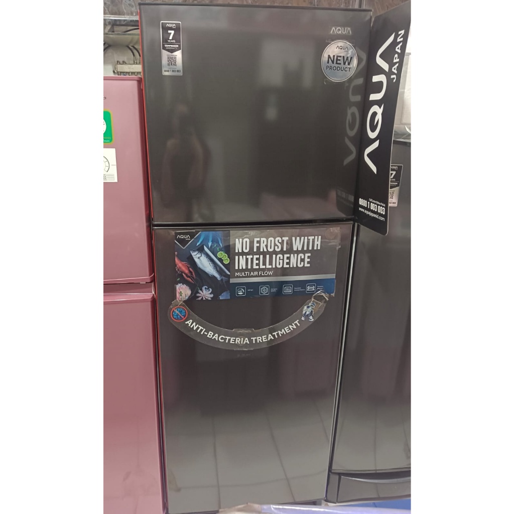 Sanlux AQR D 261 Kulkas 2 Pintu Dark Silver