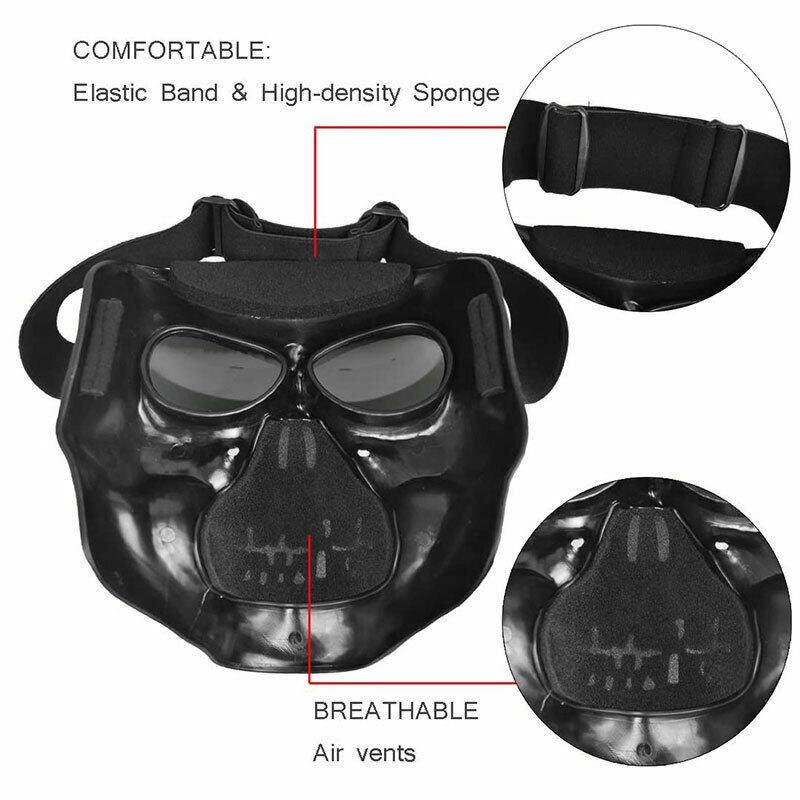BABYBOZ -  GHOST RIDER TOPENG MASKER TENGKORAK MOTOR PAINTBALL AIRSOFTGUN MASK RIDER RIDING SKULL FACE MASK