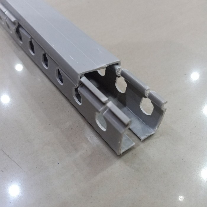 NISO PMD Kabel Duct 25x25 Lubang 1.7 m ABU-ABU Wiring cable duct PVC