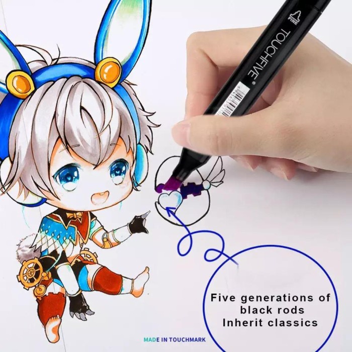 [HS] TouchFive Marker 30 PCS / Twin Marker Sketsa Drawing /Animation Sketsa