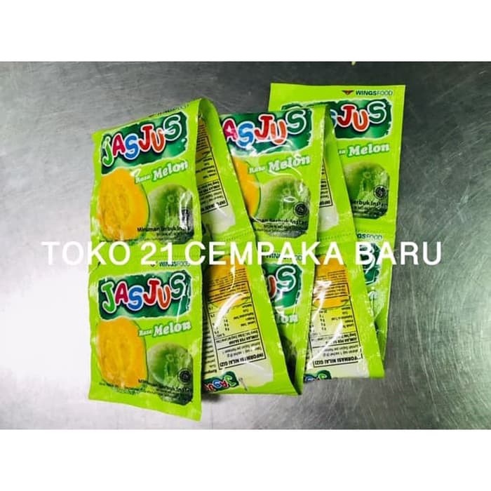 

JasJus Rasa MELON 1 renceng isi 10 sachet | Minuman Serbuk Jas Jus