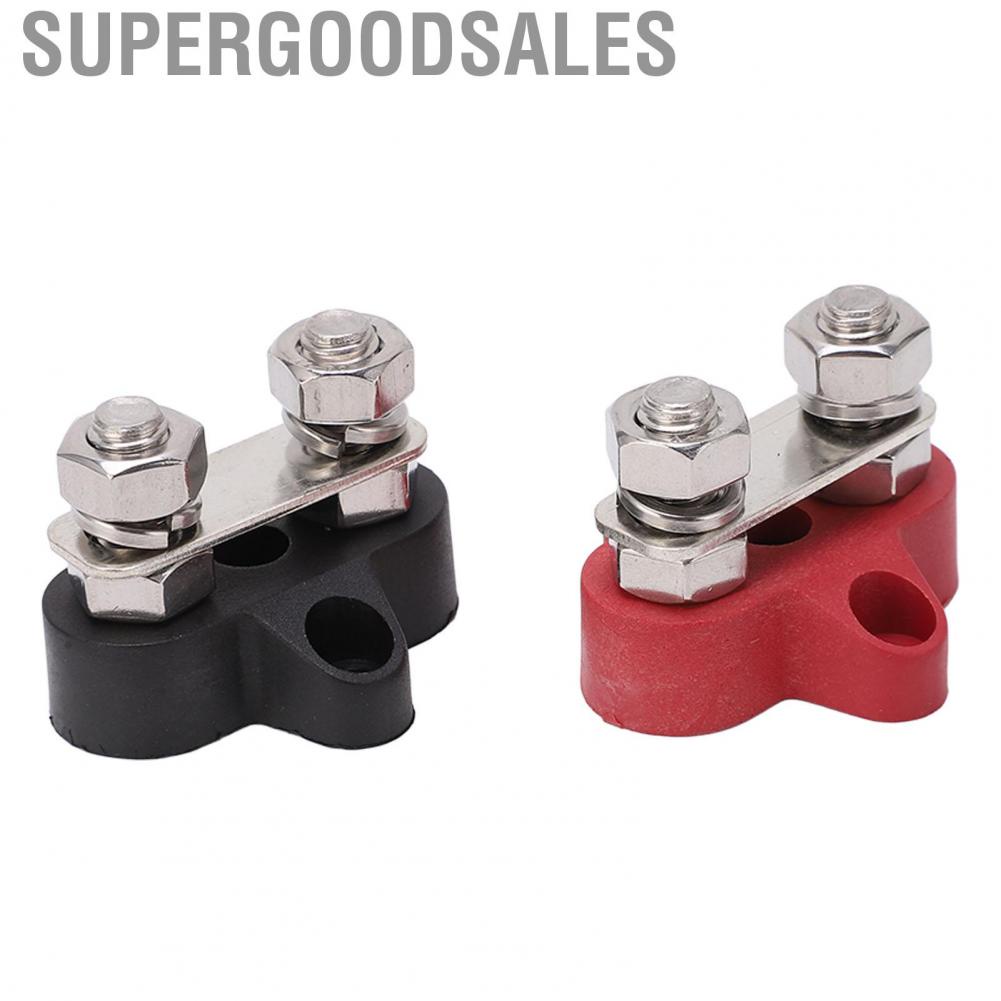 Supergoodsales (Black Plus Red)2 Pcs M8  Distribution Terminal Block Set Ground