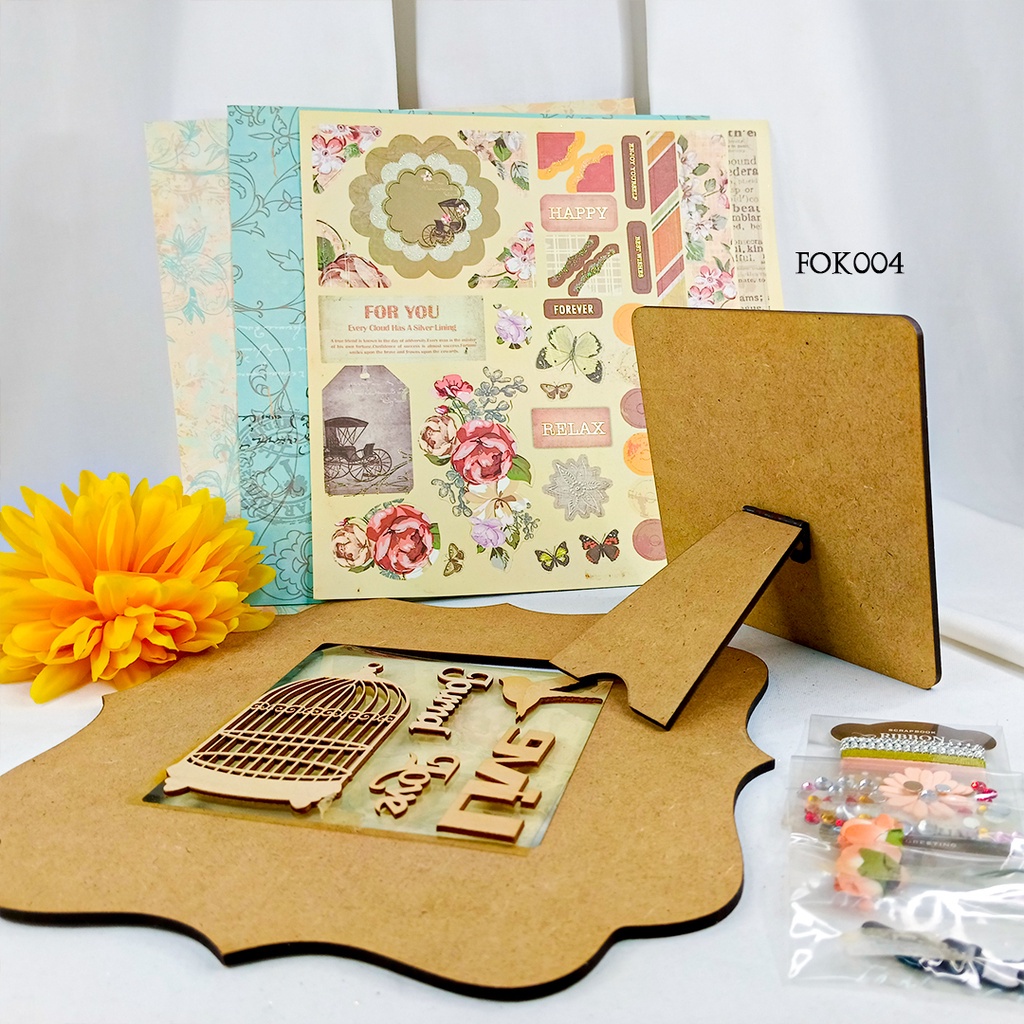 Hiasan Meja Bingkai Foto Aesthetic Gaya Retro Journal Kit FOK004