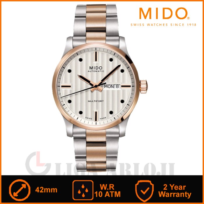 MIDO M005.830.22.031.80 - Multifort Day Date Jam Tangan Pria Automatic