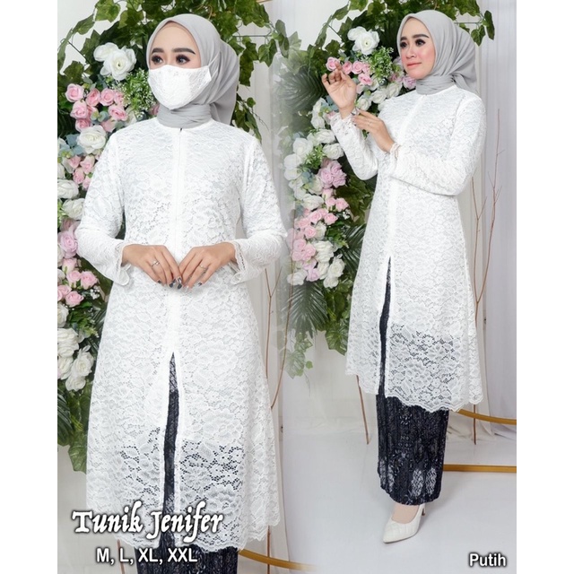 Set Kebaya Modern Tunik Brokat Busui Kebaya Modern Baju Kebaya Wisuda Lamaran