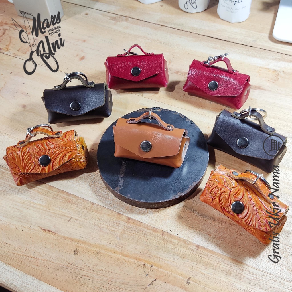 Dompet koin kulit asli