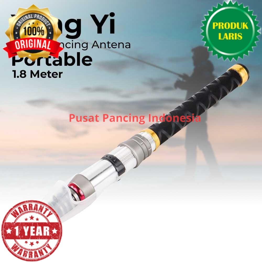 Joran Pancing Antena Portable Karbon Sougayilang Bahan Spinning Hitam Lengkap Untuk Tanah Serat Alat