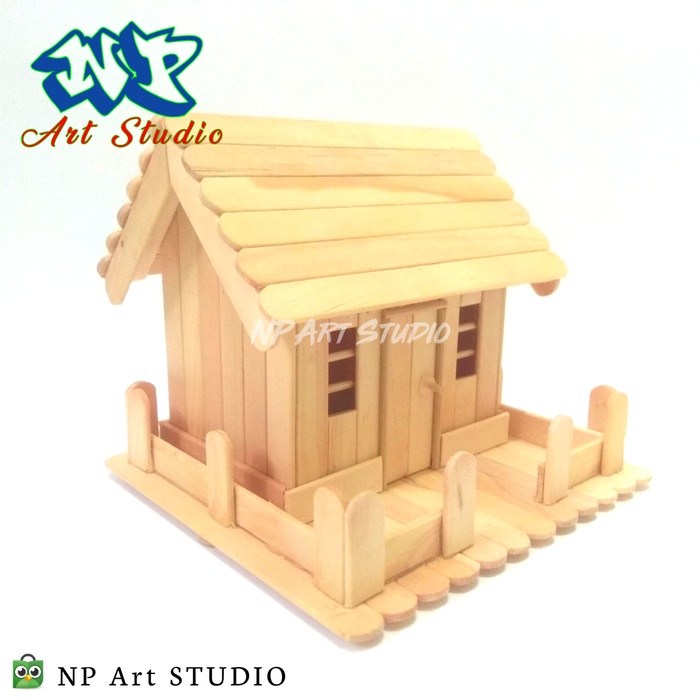 Miniatur Rumah Stik Es Krim Kecil - Albasia