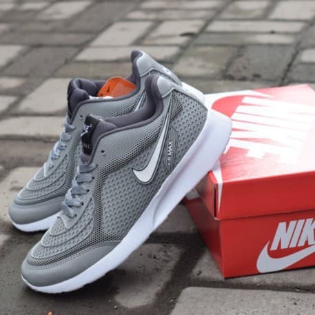SEPATU SPORT NIKE AIRMAX RUNNING / ABU PUTIH PRIA WANITA