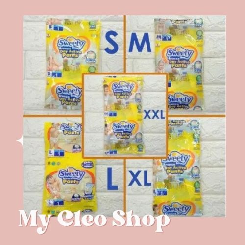 TERMURAH Popok Sweety Bronze Renteng Sweety Pants Bronze Popok Bayi Renceng S-M-L-XL (Isi 6 sachet)