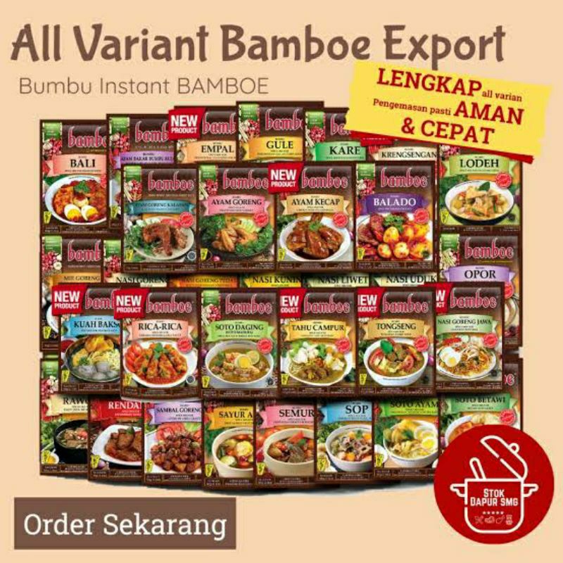 

Bumbu Bamboe Export Quality LIVE