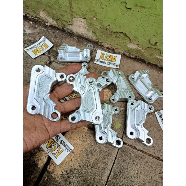 breket caliper CNC rcb/nisin samurai ke ninja R (buat pirigan 300) KALIMOSODO