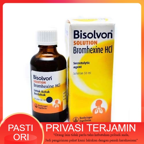 Bisolvon Solution 50 ml / Bisolvon Solution Obat Batuk Berdahak | Cairan untuk Nebulizer 50ml
