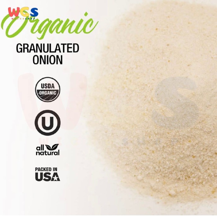 The Spice Lab Organic Granulated Onion USDA Organic 2.3oz 65g