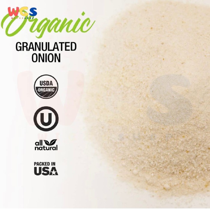 The Spice Lab Organic Granulated Onion USDA Organic 2.3oz 65g