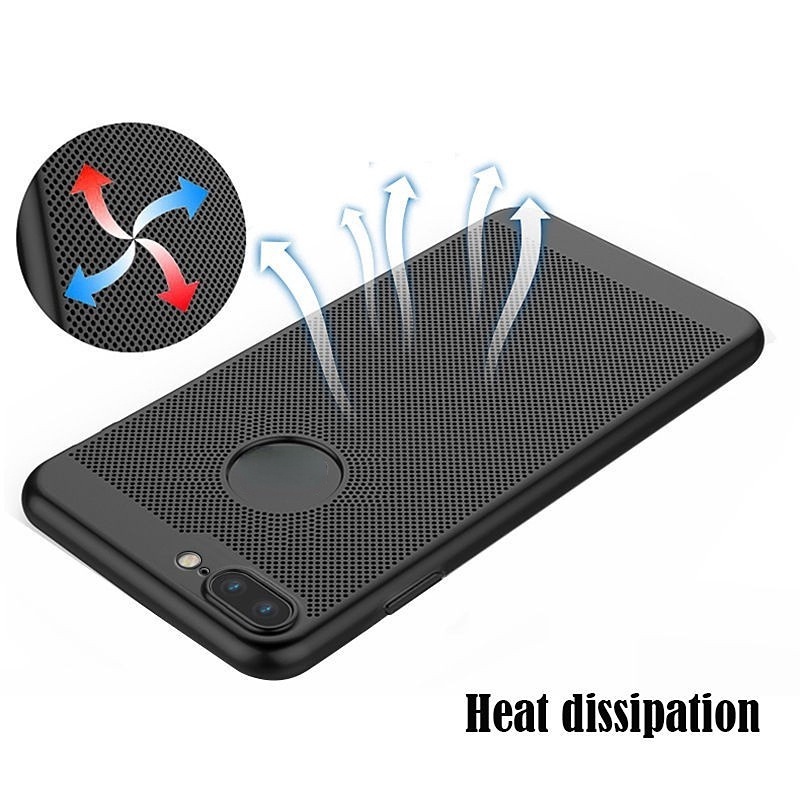 IPHONE Cakupan Penuh Casing Belakang Bernapas Aksesoris Ponsel Kualitas Tinggi Anti-Gores Ponsel Kasus Disipasi Panas Penutup Pelindung Kompatibel Dengan Seri Iphone5Per6Per7