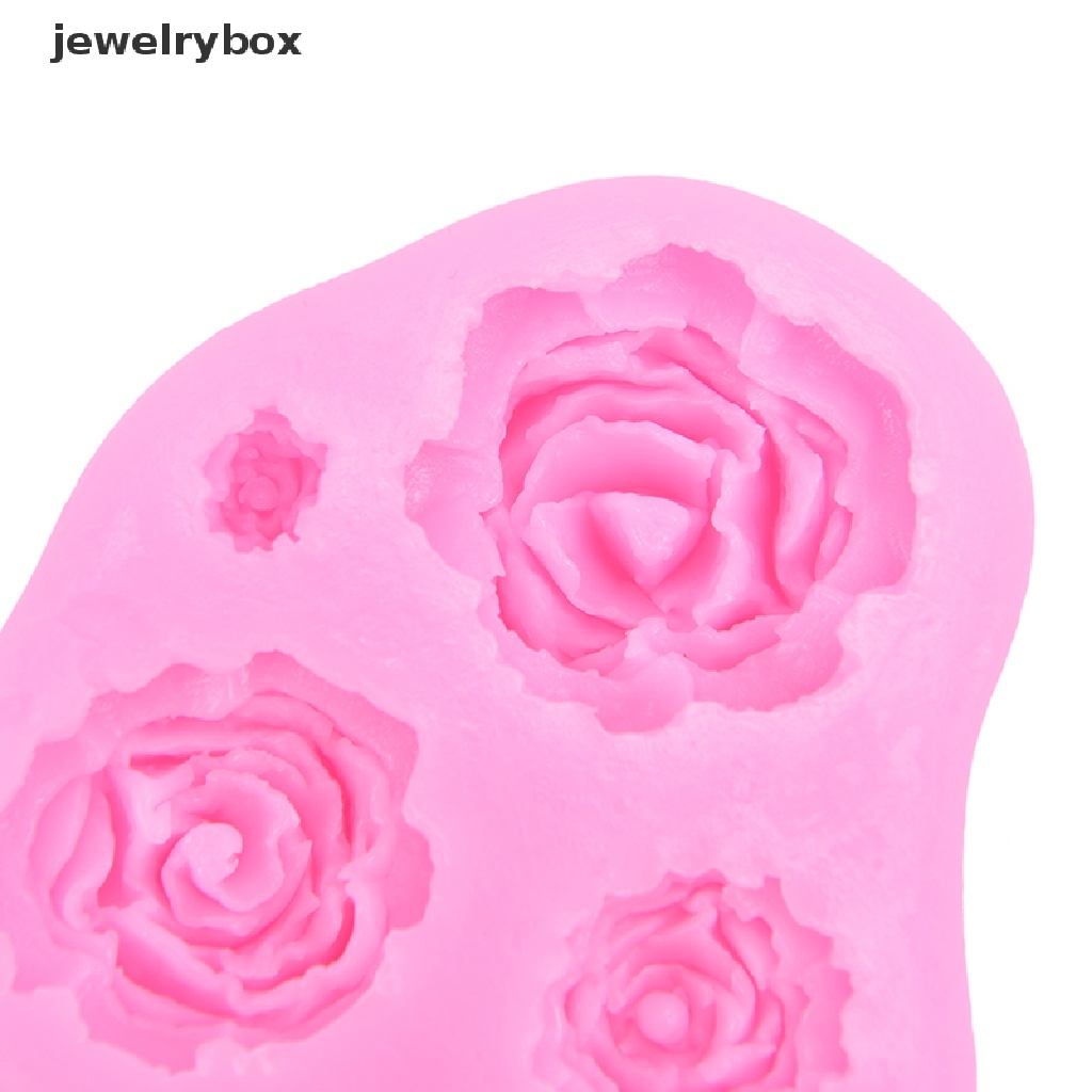 [jewelrybox] Cetakan Kue silica gel Cair Cetakan Kue Coklat Berbentuk Mawar Alat baking Butik