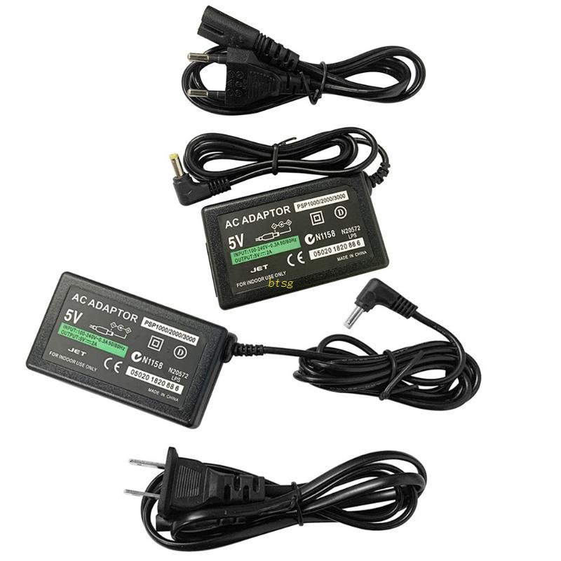 Btsg Charger 5V AC Adapter Kabel Power Charger Dinding Rumah Untuk PSP 1000 2000 3000