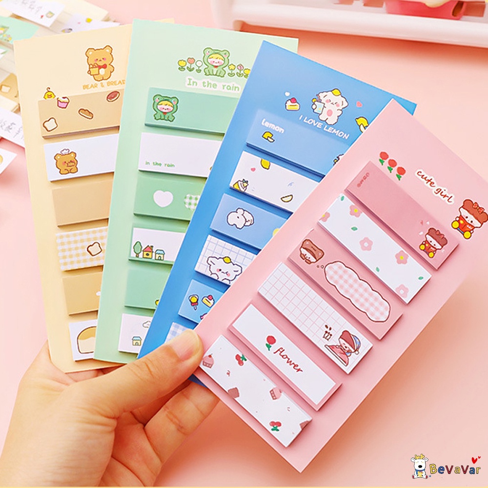 BEVAVAR Sticky Notes / Memo Stick Pembatas Buku Motif Lucu