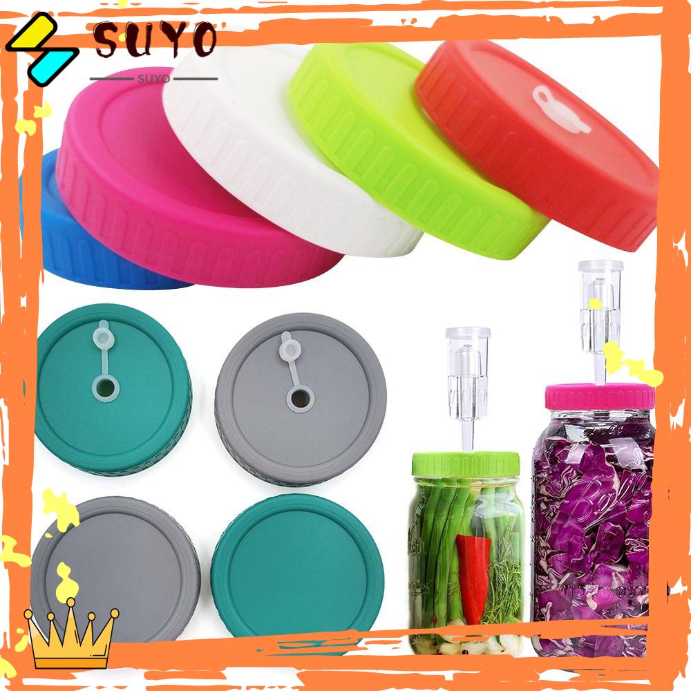 Suyo 3pcs 86mm Mason Jar Lid Alat Dapur Plastik Bagus Seal Segel Penutup Botol