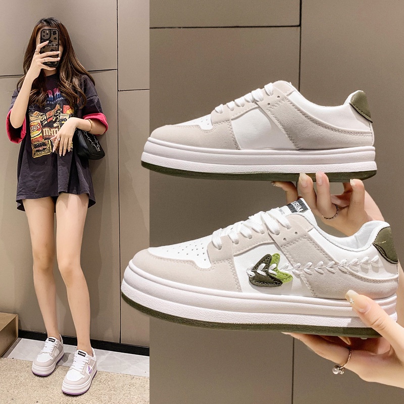 TOPGROSIR  &quot;FREE BOX&quot;  LV0270 Sepatu Sneakers Wanita Motif Love Kepang Import Casual Shoes  Fashion Terbaru