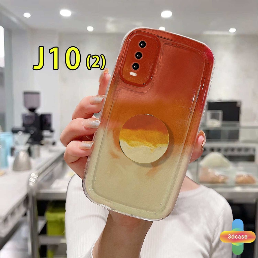 Case VIVO Y02 Y21S Y20S Y35 Y12i Y12S Y22 Y22S Y12 Y20 Y15S Y15C Y91C Y16 Y21 2021 Y21A Y21T Y30 Y3S Y33T Y15A Y01 Y01A Y21E Y21G Y91 Y30i Y93 Y95 Y15 Y17 Y50 Y53S Y51 2020 Y51A Y10 Y33S Y1S Ins Gradient Sunset Red Soap Case With Stand