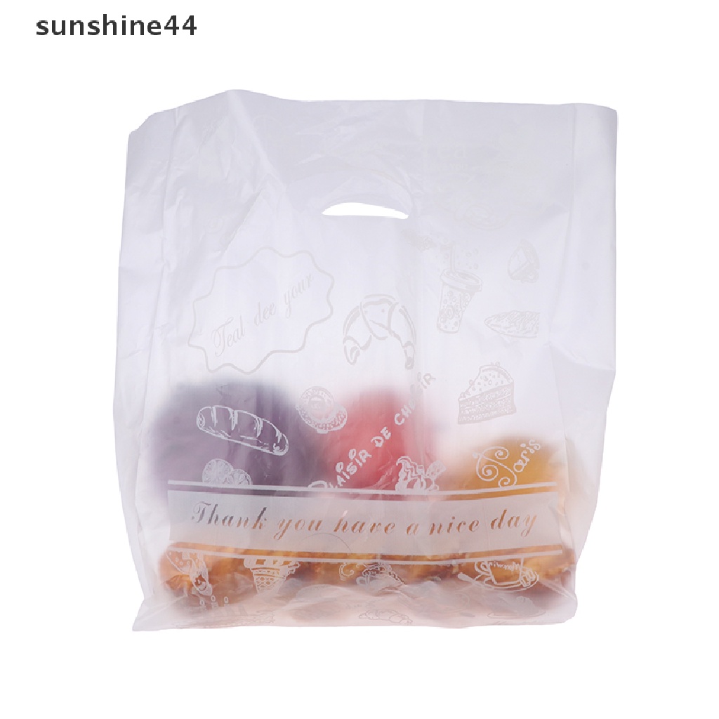 Sunshine 50Pcs Tas Jinjing Plastik Thank You Cookie Candy Bread Bag Kemasan Decor Bags ID