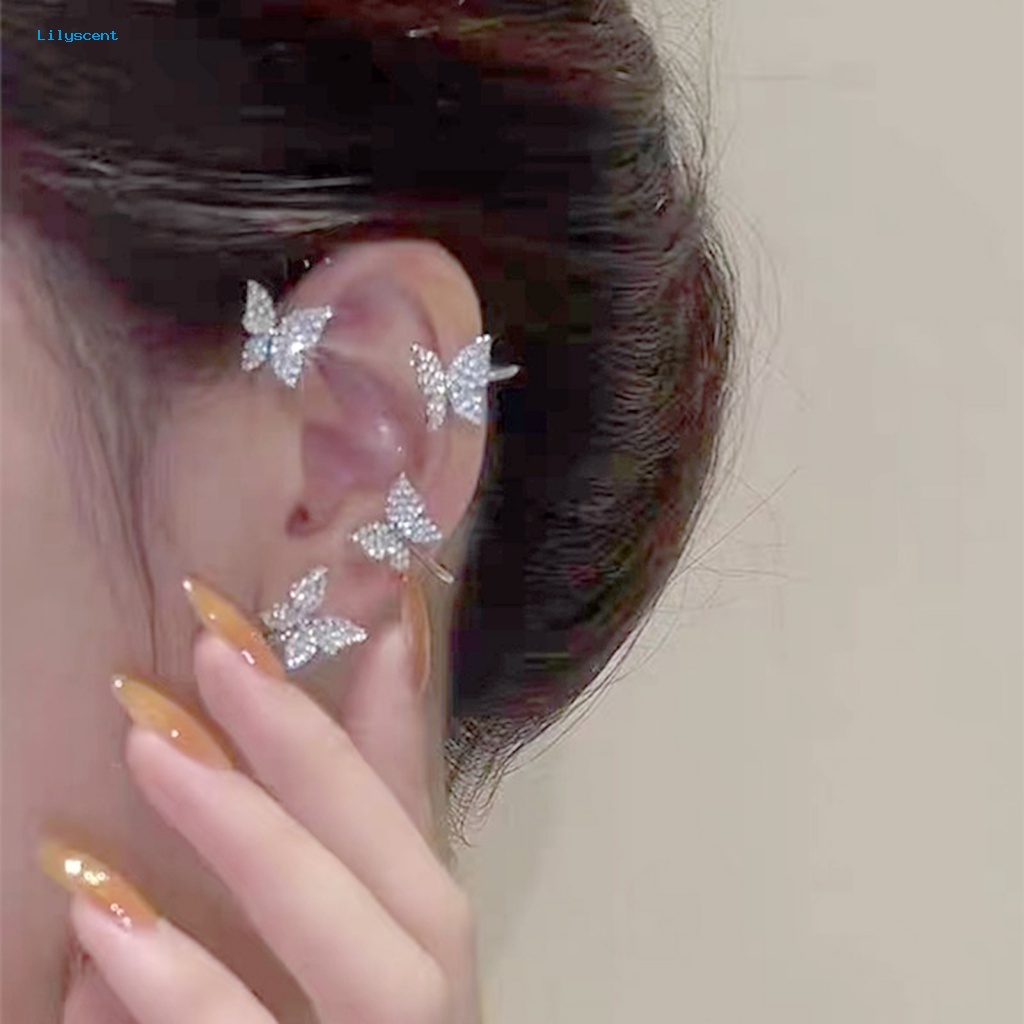 Lilyscent 1pasang Anting Gadis Untuk Pesta Ringan Elegan Ear Wrap Earrings Semua Pertandingan