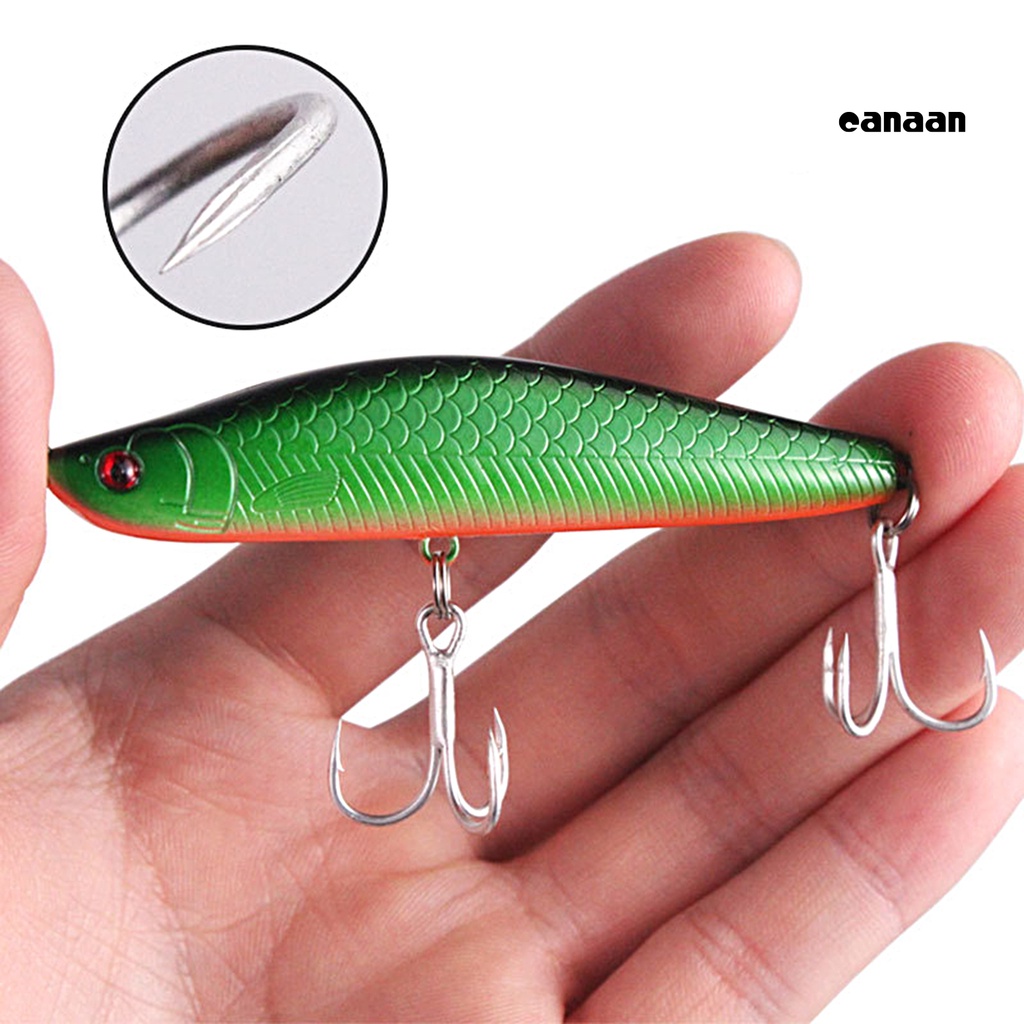 Cnn-8.5cm/12g Umpan Pancing Simulasi Kulit Hidup Warna Cerah 3D Fisheyes Tajam Treble Hook Ikan Atraksi Efisien Pengecoran Panjang Pensil Tenggelam Lambat Buatan Umpan Alat Pancing