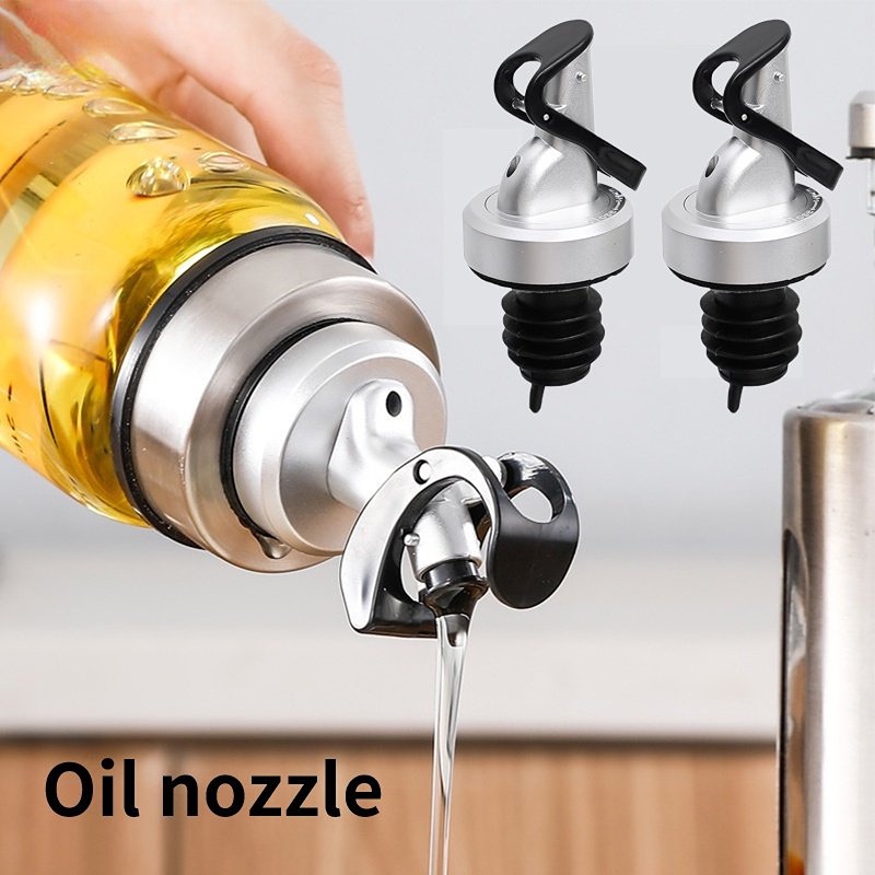 Rumah Tangga Anti Bocor Otomatis Flip Clamshell Oil Nozzle/Seal Dapur Silikon Dispenser Anggur/Kreatif Minyak Kecap Cuka Bumbu Botol Stopper Tutup