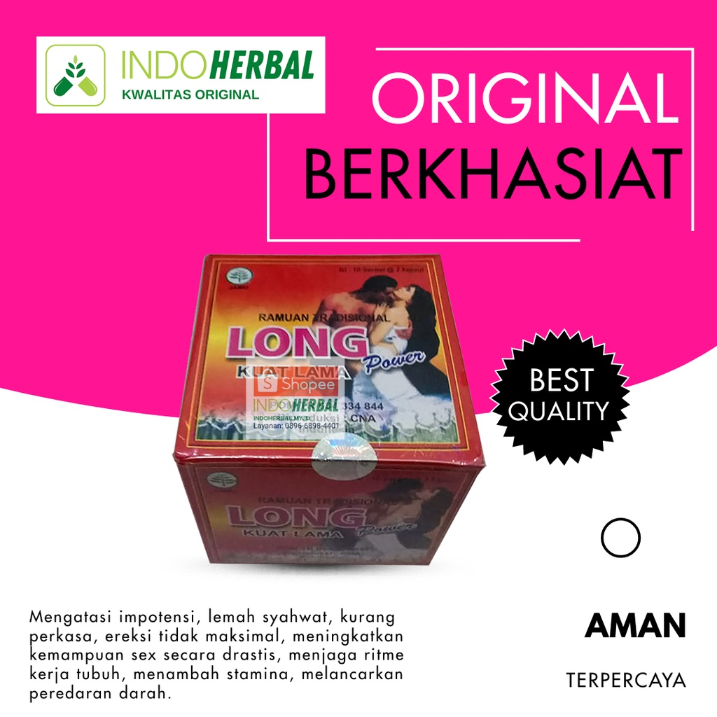 Suplemen Kesehatan HerbalLong Power Original Kapsul Obat Stamina Pria
