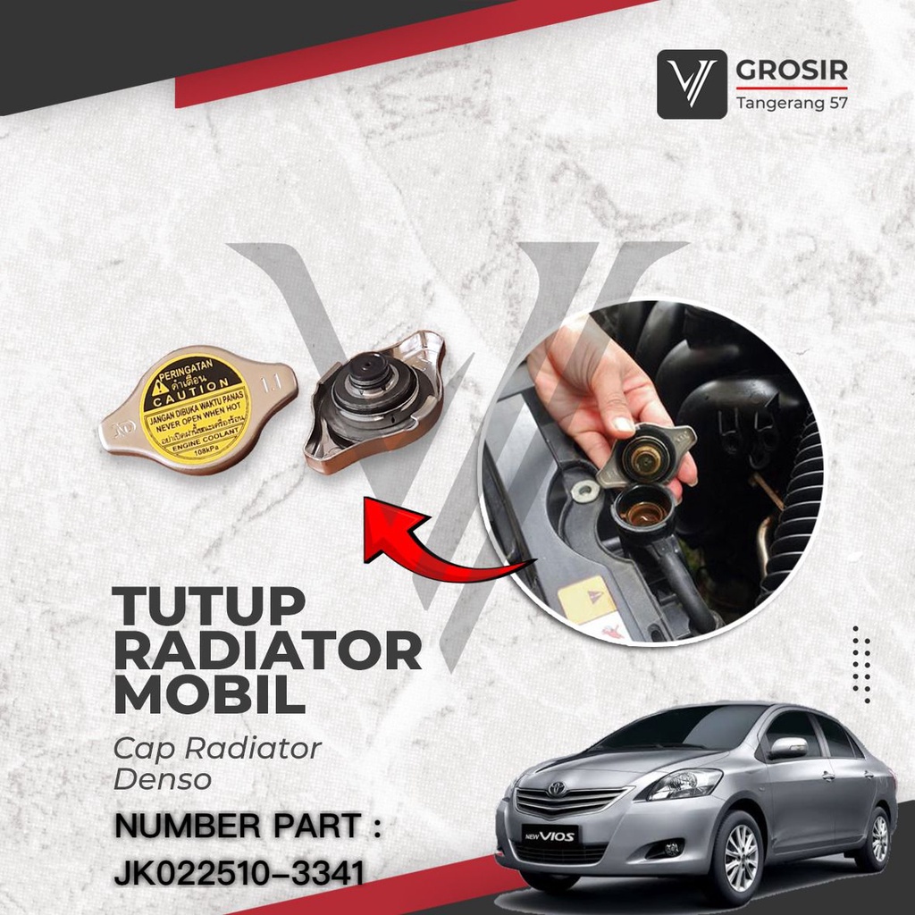 TUTUP RADIATOR Vios 2002-2017 DENSO 3341 ORIGINAL CAP RADIATOR