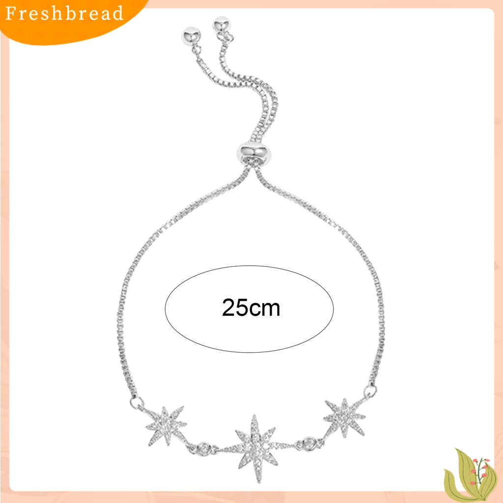 < Freshbread > Gelang Rantai Temperamen Kepribadian Perhiasan Gaya Korea Hadiah Ulang Tahun Dekorasi Rantai Yang Dapat Disesuaikan Minimalis Gelang Bintang Oktagonal Untuk Tanggal