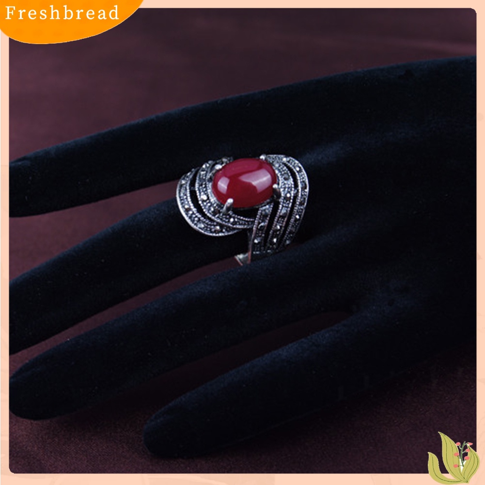 &lt; Freshbread &gt; Elegan Hias Cincin Jari Batu Permata Buatan Vintage Pesta Wanita Perhiasan Hadiah