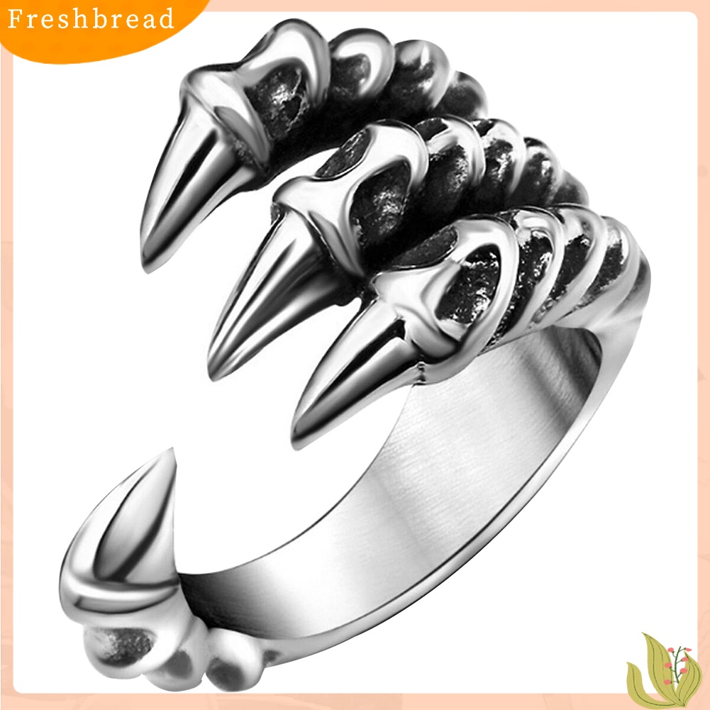 &lt; Freshbread &gt; Pria Wanita Vintage Eagle Claw Open Finger Ring Adjustable Rocker Perhiasan Hadiah