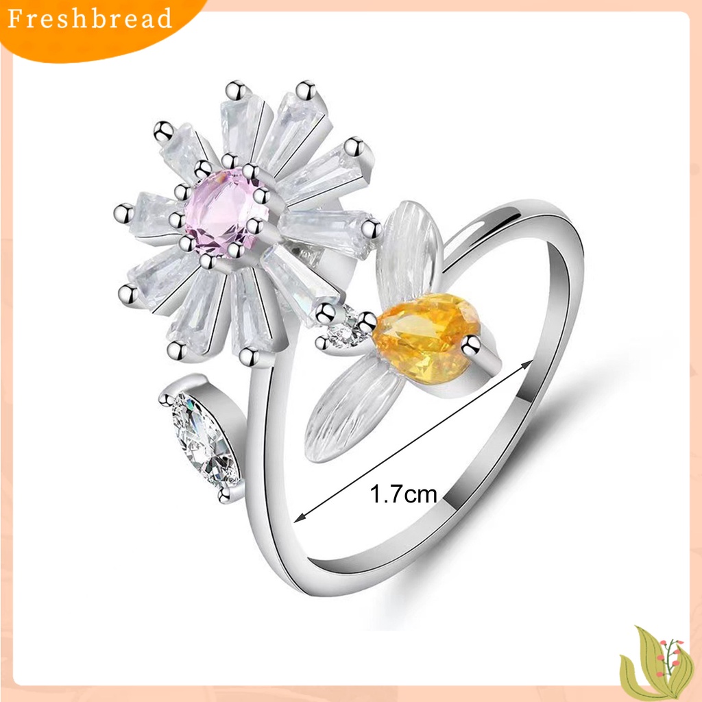 &lt; Freshbread &gt; Cincin Unisex Berputar Dapat Disesuaikan Mengkilap Dilapisi Melepaskan Kecemasan Cincin Perhiasan Hadiah