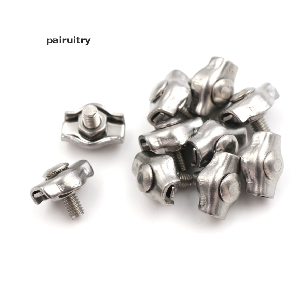 Prt New Tali Kabel Kawat Stainless Steel 10x simplex wire rope grips Klem Jangka Sorong 2mm Hot 10x Stainless Steel wire cable rope simplex wire rope grips Klem Jangka Sorong 2mm Hot Sal