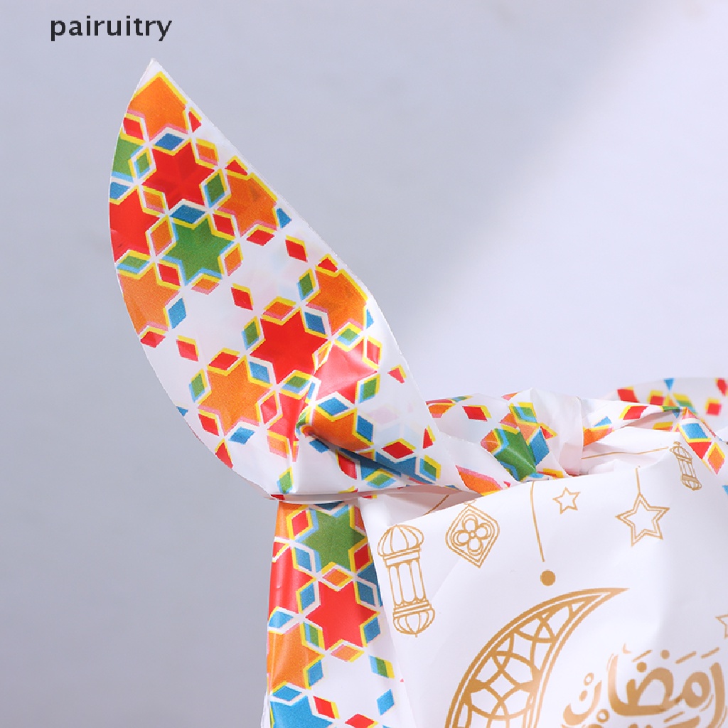 Prt 50PCS Kantong Telinga Kelinci Eid Mubarak Candy Gift Bags Paket Festival Ramadan PRT