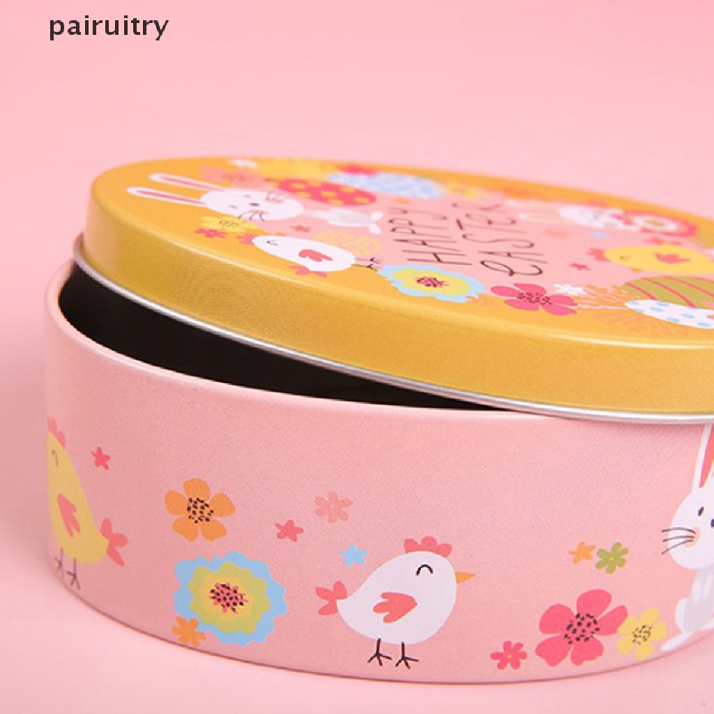 Prt Easter Box Candy Tin Tins Boxes Gift Cookie Storage Tinplatelids Telur Bunny Jar PRT