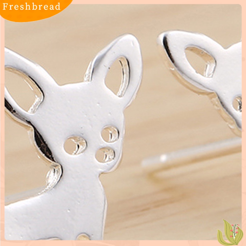 &lt; Freshbread &gt; 1pasang Anting Tusuk Kreatif Hollow-out Stainless Steel Gaya Korea Anting Wanita Lucu Untuk Kehidupan Sehari-Hari