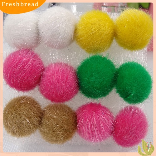 &lt; Freshbread &gt; 6pasang/Set Indah Hangat Berbulu Persegi Bulat Bintang Hati Tusuk Anting Plastik