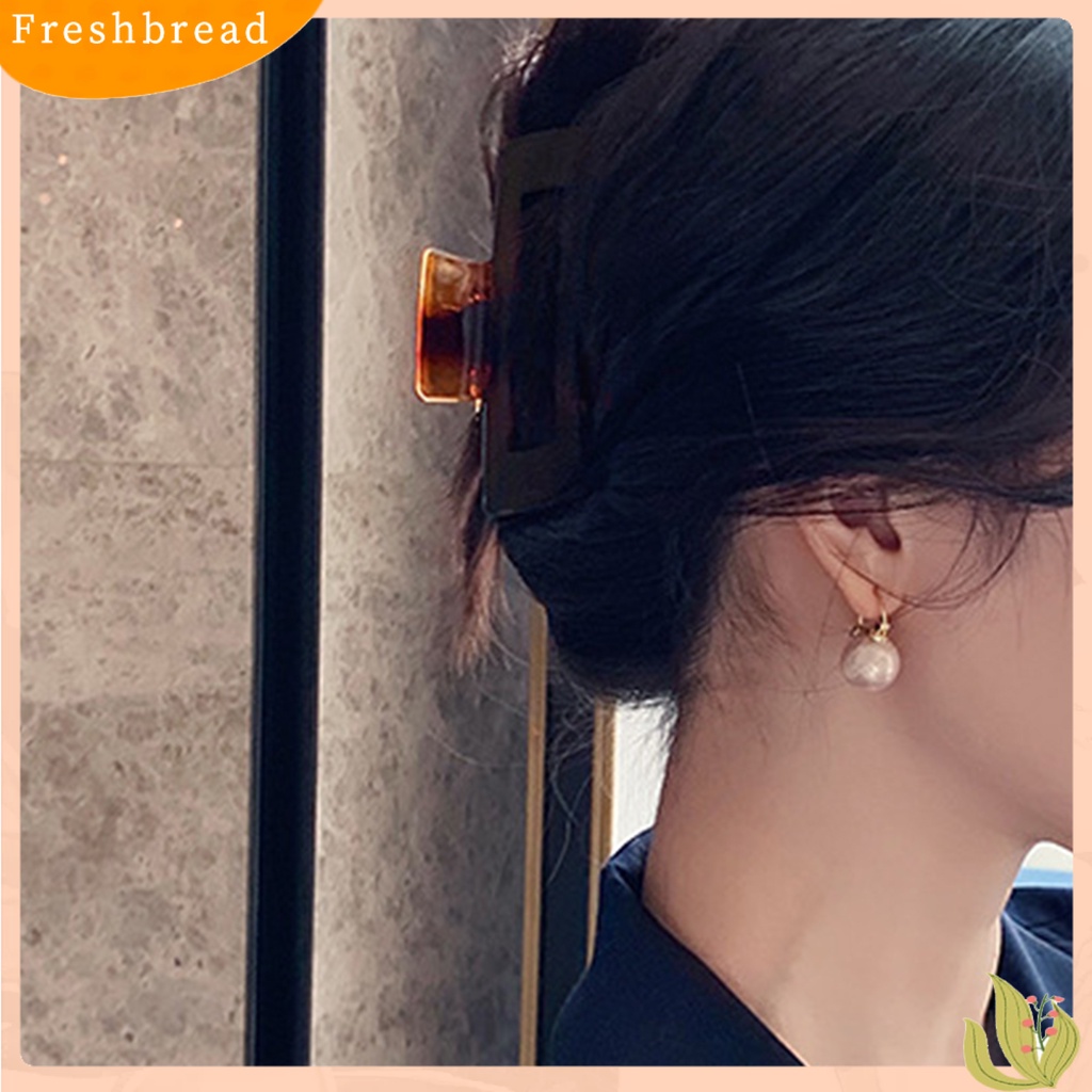 &lt; Freshbread &gt; 1pasang Anting Pengerjaan Halus Indah Imitasi Mutiara Mata-catching Fantasy Lop Earrings Untuk Outdoor