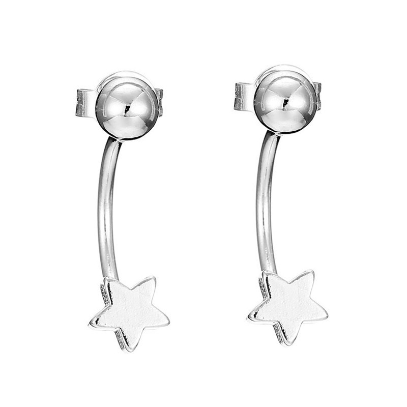 Goldkingdom Aksesoris Perhiasan Fashion Ready Stock Korea Handmade Kreatif Sederhana Ganda-Penggunaan Manik-Manik Bulat Dan Bintang Anting Gantung Hypoallergenic Korea Earrings Earring Buckle.