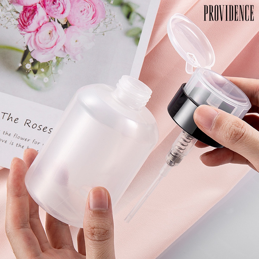 Providence150 /180/250ml Nail Press Bottle Hemat Tenaga Kerja Penyegelan Bagus Dengan Kunci Anti Bocor Penghilang Kutek Bening Botol Kosong Perlengkapan Salon Kuku