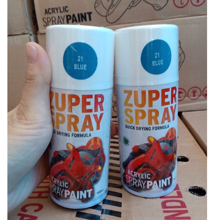 Zuper Spray Paint Pilok Pilox Warna Blue / Biru Muda (P 21) 150cc/150ml